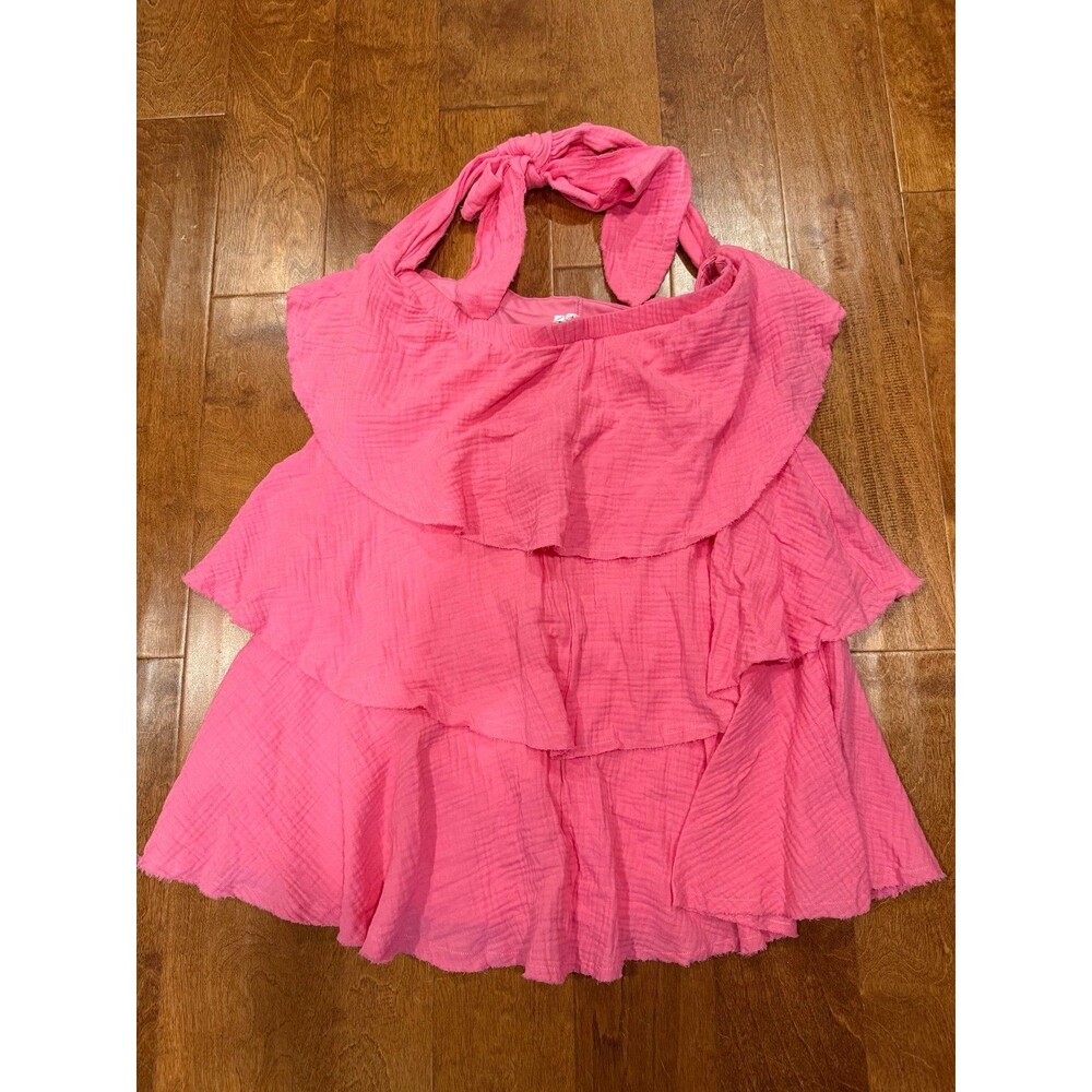 Venus white layered mini dress coverup vacation size large NWOT